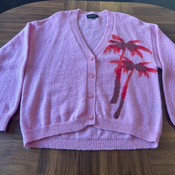 Cynthia Rowley Oversized Intarsia Cardigan Sweater / Pre-Owne / Size Large - Picture 5 of 8